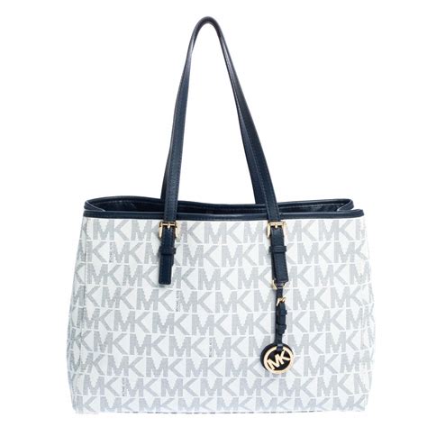 michael kors canvas and leather tote|Michael Kors neverfull tote.